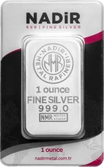 1 Oz Silver Investment Bar | Nadir Metal