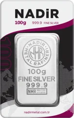 100g Nadir Metal Silberbarren Vorderseite