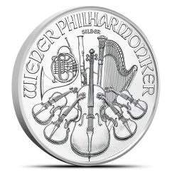 1 Oz Wiener Philharmoniker 2026 investiční stříbrná mince zadní strana
