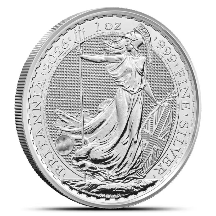 1 Oz Britannia 2026 investiční stříbrná mince zadní strana 