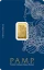 2.5g PAMP Fortuna Gold Bar Front Side featuring the Fortuna design in original CertiPAMP® packaging