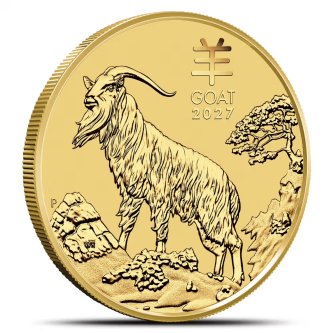 Australian Lunar III Rok Kozy 2027: zlatá mince z The Perth Mint