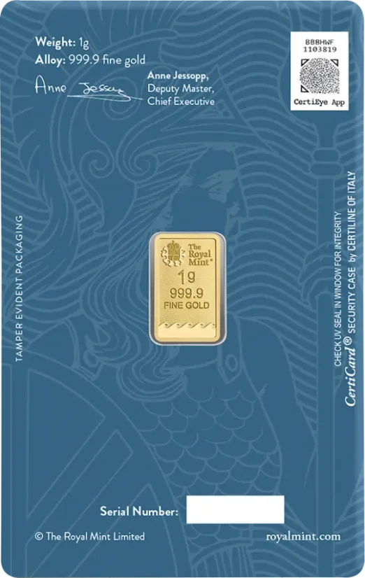 1 g Goldbarren | Britannia