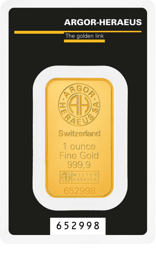 31,1 g investiční zlatý slitek | Argor-Heraeus