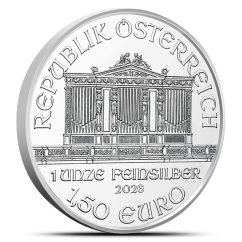 1 Oz Wiener Philharmoniker 2026 investiční stříbrná mince přední strana 