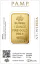 1 Oz Goldbarren PAMP Fortuna Rückseite mit Zertifikat