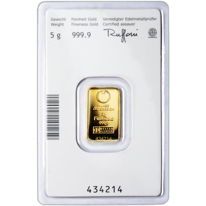 5 g Gold Bar | Münze Österreich