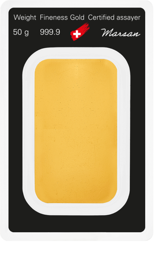 50 g Argor Heraeus, Gold Bar