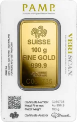 100 g investiční zlatý slitek | Pamp Fortuna