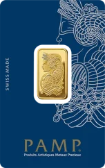 10g PAMP Fortuna Gold Bar Front Side in original CertiPAMP® protective packaging with Certificate of Authenticity 10g PAMP Fortuna Gold Bar Front Side in original CertiPAMP® protective packaging with Certificate of Authenticity