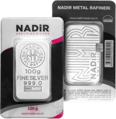 100 g Silver Investment Bar | Nadir Metal