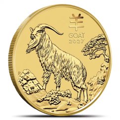 1/4 Oz Australian Lunar III Jahr der Ziege 2027 Goldmünze