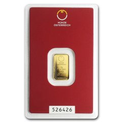 5g Münze Österreich Gold Bar Front Side in original protective packaging with Certificate of Authenticity 5g Münze Österreich Gold Bar Front Side in original protective packaging with Certificate of Authenticity