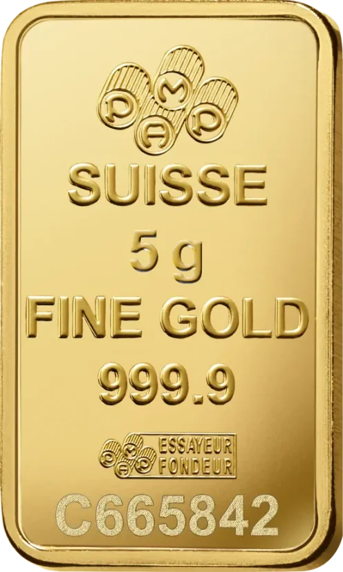 5 g Gold investment bar | Pamp Rose