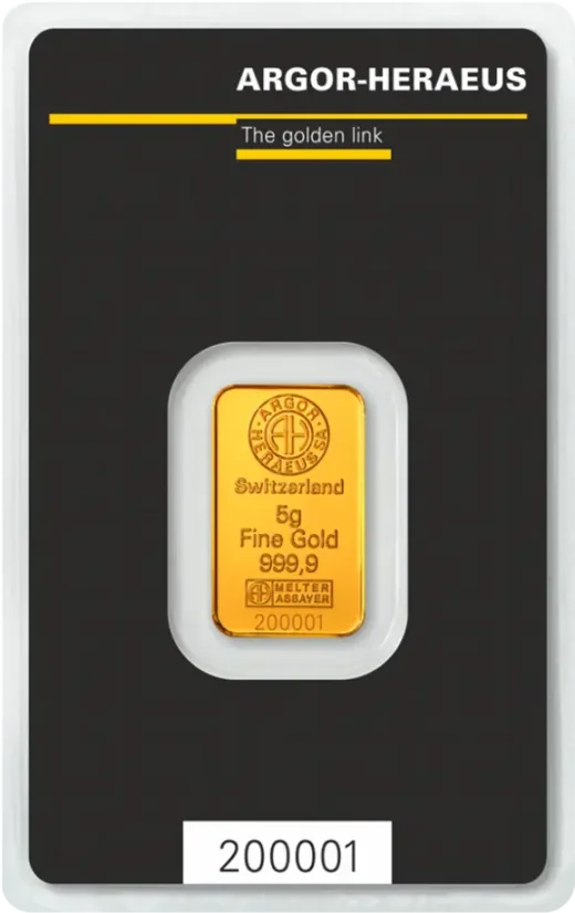 5 g Gold Bar | Argor-Heraeus