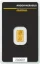 1g Argor-Heraeus Gold Bar Front Side in original protective packaging with Certificate of Authenticity