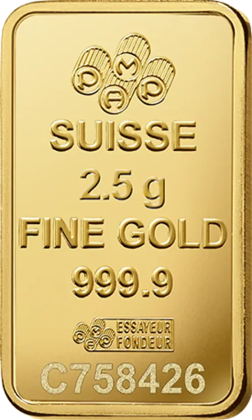 2,5 g Gold bar | Pamp Fortuna