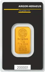 10g Argor-Heraeus Kinebar Gold Bar