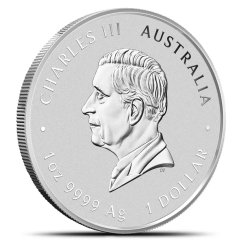 1 Oz Australian Lunar III Year of the Goat 2027 Silver Coin – obverse with King Charles III effigy 1 Oz Australian Lunar III Year of the Goat 2027 Silver Coin – obverse with King Charles III effigy