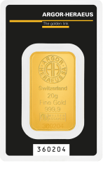 20 g investiční zlatý slitek | Argor-Heraeus