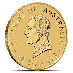 1/10 Oz Australian Kangaroo 2026 Gold Coin obverse side with portrait of King Charles III 1/10 Oz Australian Kangaroo 2026 Gold Coin obverse side with portrait of King Charles III