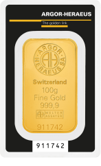 100 g Argor-Heraeus, Gold Bar