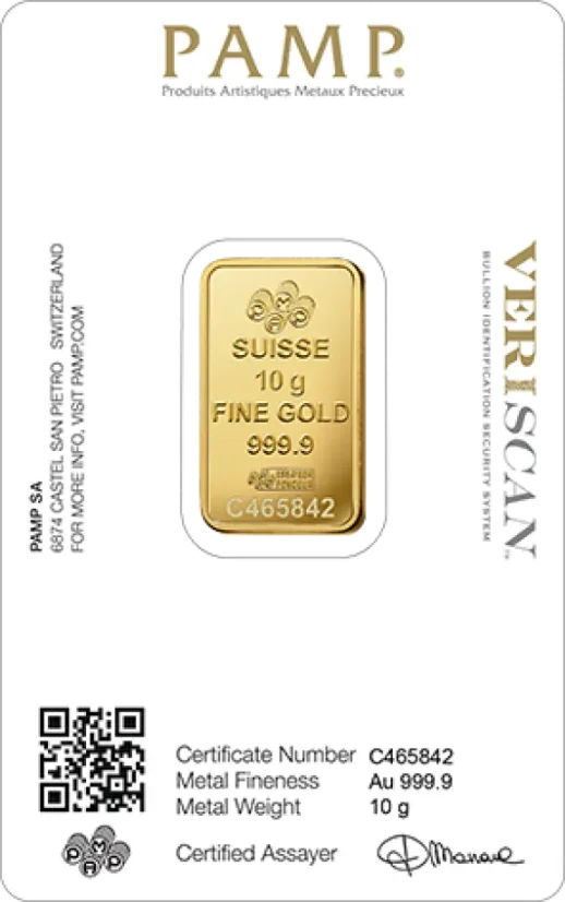 10 g Gold Bar | Pamp Fortuna