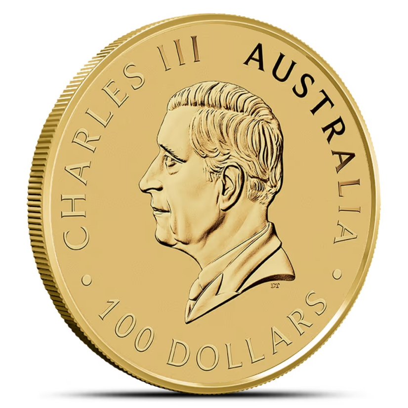 1 Oz Australian Kangaroo 2016 Goldmünze Vorderseite mit Porträt von Königin Elizabeth II.