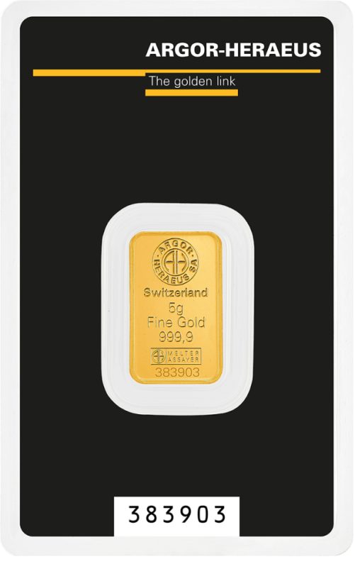 5 g Goldbarren | Argor-Heraeus