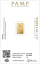 1g PAMP Fortuna Gold Bar Reverse Side in original CertiPAMP® packaging with Certificate of Authenticity