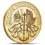 1/4 Oz Wiener Philharmoniker 2025 Goldmünze Rückseite mit Musikinstrumenten der Wiener Philharmoniker