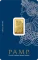 5g PAMP Fortuna Gold Bar Front Side featuring the Fortuna design in original CertiPAMP packaging