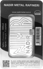 1 Oz Silver Investment Bar | Nadir Metal
