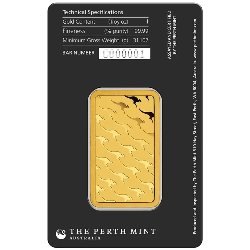 31,1 g Perth Mint, Gold Bar