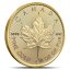 Reverse of the 1/4 Oz Maple Leaf 2026 Gold Coin featuring the Canadian maple leaf design